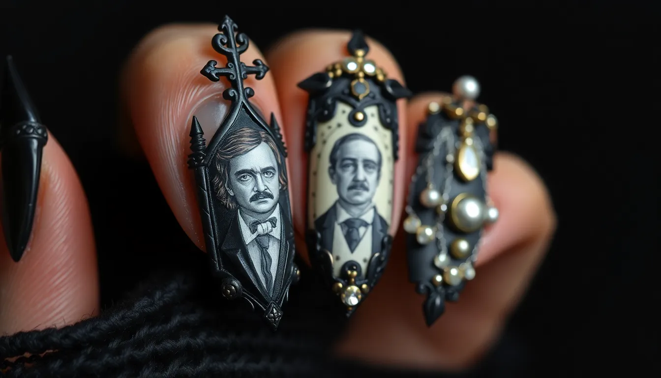 30+ Dark & Stunning Goth Nail Ideas to Transform Your Manicure 17
