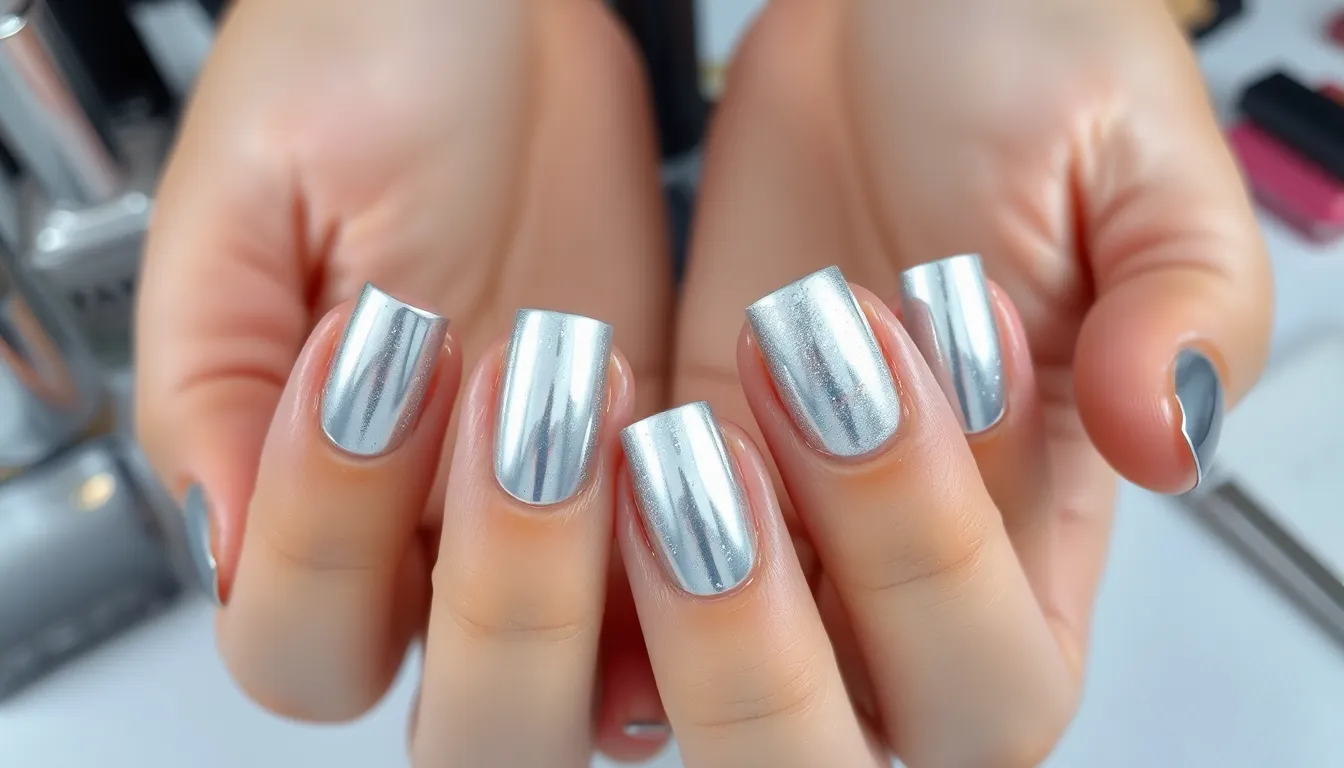 25+ Stunning Silver Nail Ideas That Will Make You Shine (Easy DIY Guide) 18 25+ Stunning Silver Nail Ideas That Will Make You Shine (Easy DIY Guide) 17