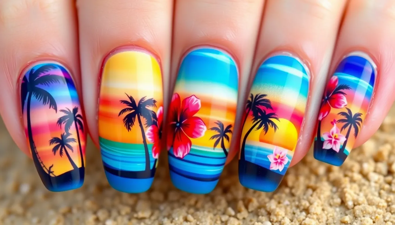30+ Stunning Beach Nail Ideas That'll Make You Feel Like You're on Vacation 2 30+ Stunning Beach Nail Ideas That'll Make You Feel Like You're on Vacation 1