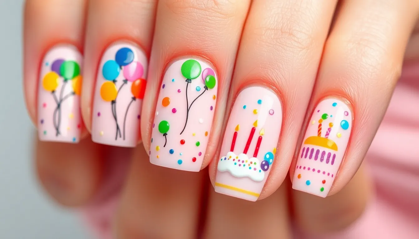 50+ Stunning Birthday Nail Ideas to Make Your Special Day Sparkle 2 50+ Stunning Birthday Nail Ideas to Make Your Special Day Sparkle 1
