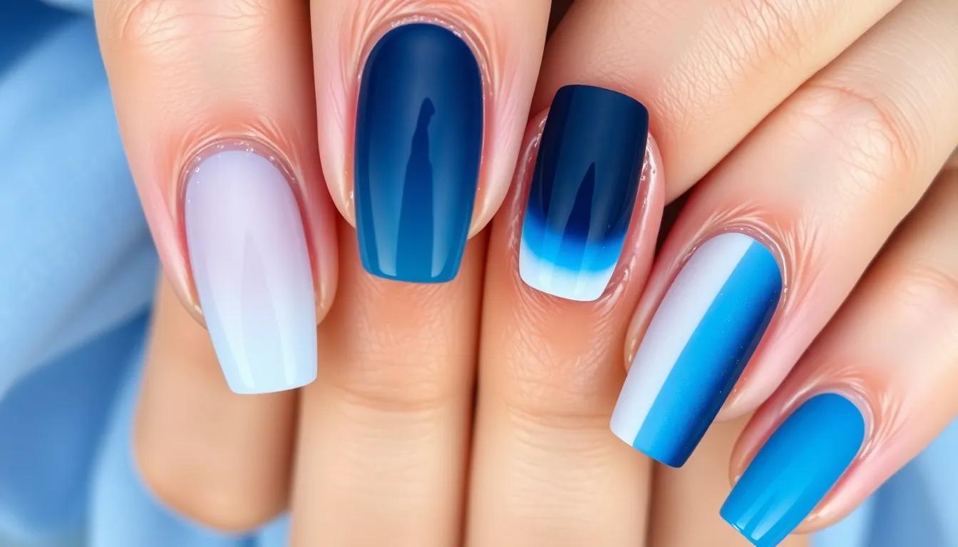 50 Stunning Blue Nail Design Ideas to Try in 2025 (Photos + Tutorials) 2 50 Stunning Blue Nail Design Ideas to Try in 2025 (Photos + Tutorials) 1