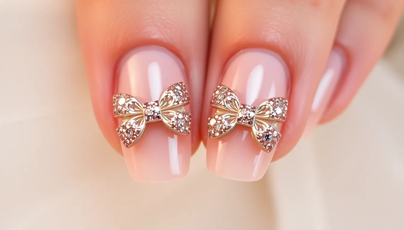 20 Stunning Bow Nail Art Ideas That'll Make Your Manicure Instagram-Worthy 2 20 Stunning Bow Nail Art Ideas That'll Make Your Manicure Instagram-Worthy 1
