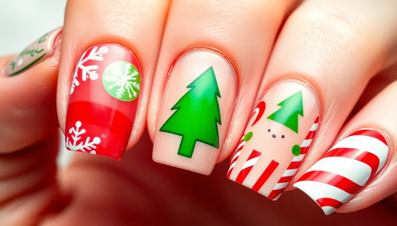 25 Stunning Christmas Acrylic Nail Ideas to Sparkle This Holiday Season 2 25 Stunning Christmas Acrylic Nail Ideas to Sparkle This Holiday Season 1